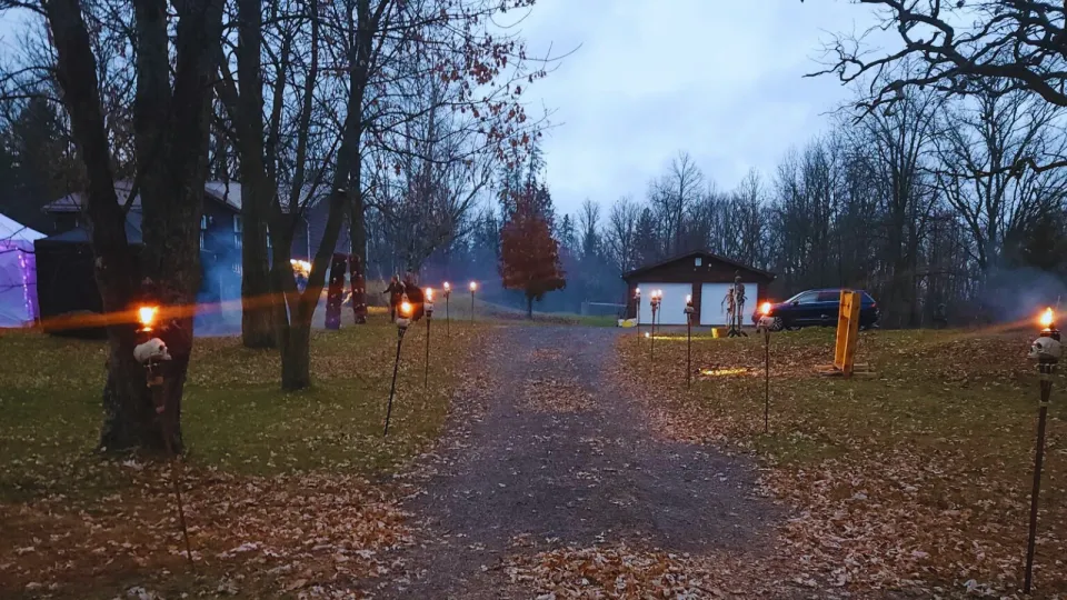 Halloween walk trail