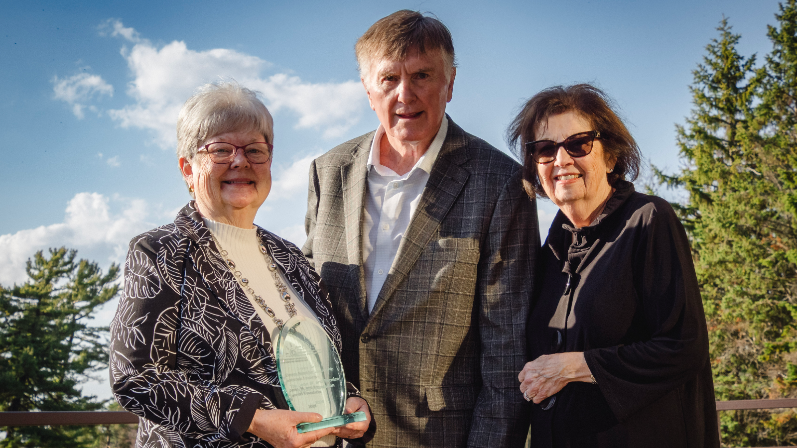 Linda Gray, Doug Moses and Donna Gowthorpe of the John M. and Bernice Parrott Foundation.