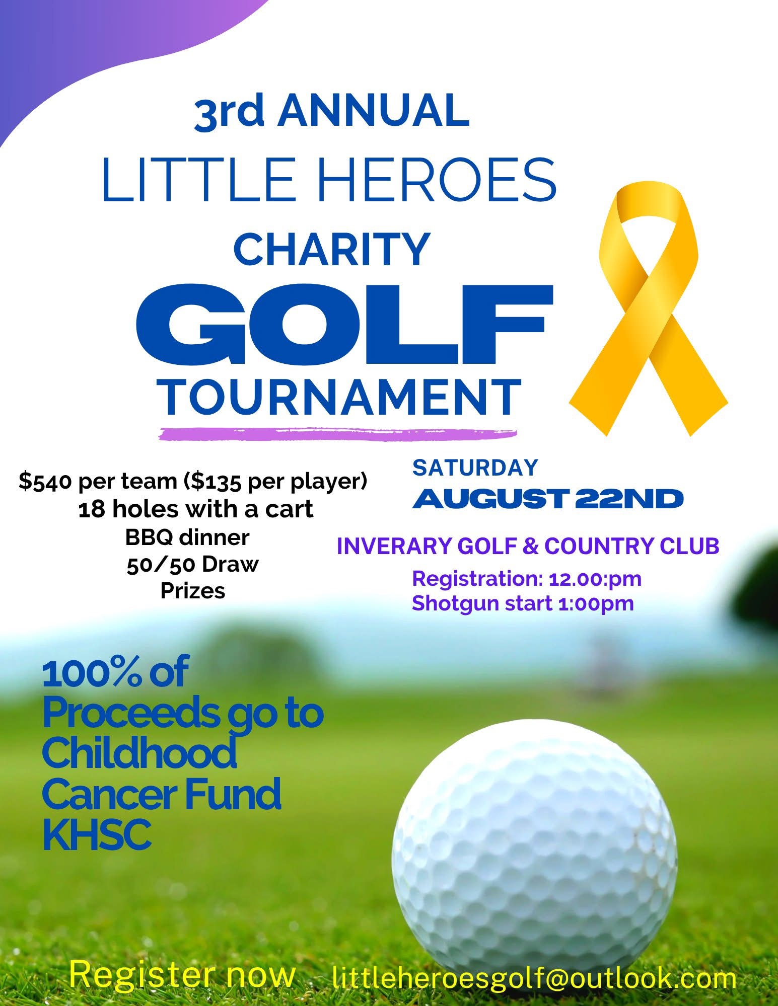 2026 Little Heroes Charity Golf Tournament Poster