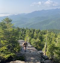 Megan hiking.