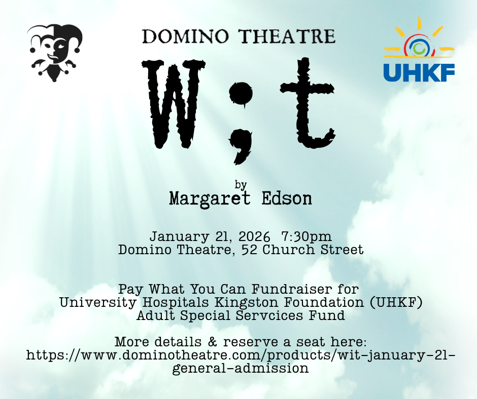 Poster for the upcoming Whit play production at Domino Theatre including dates and times.