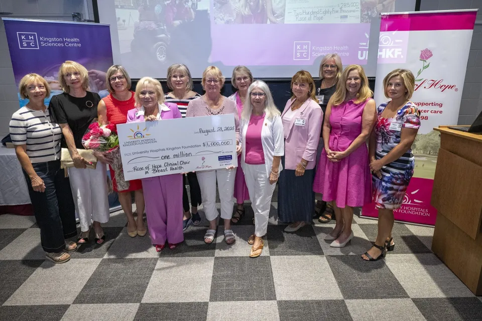 Dr. Doris Jabs with the Rose of Hope Committee