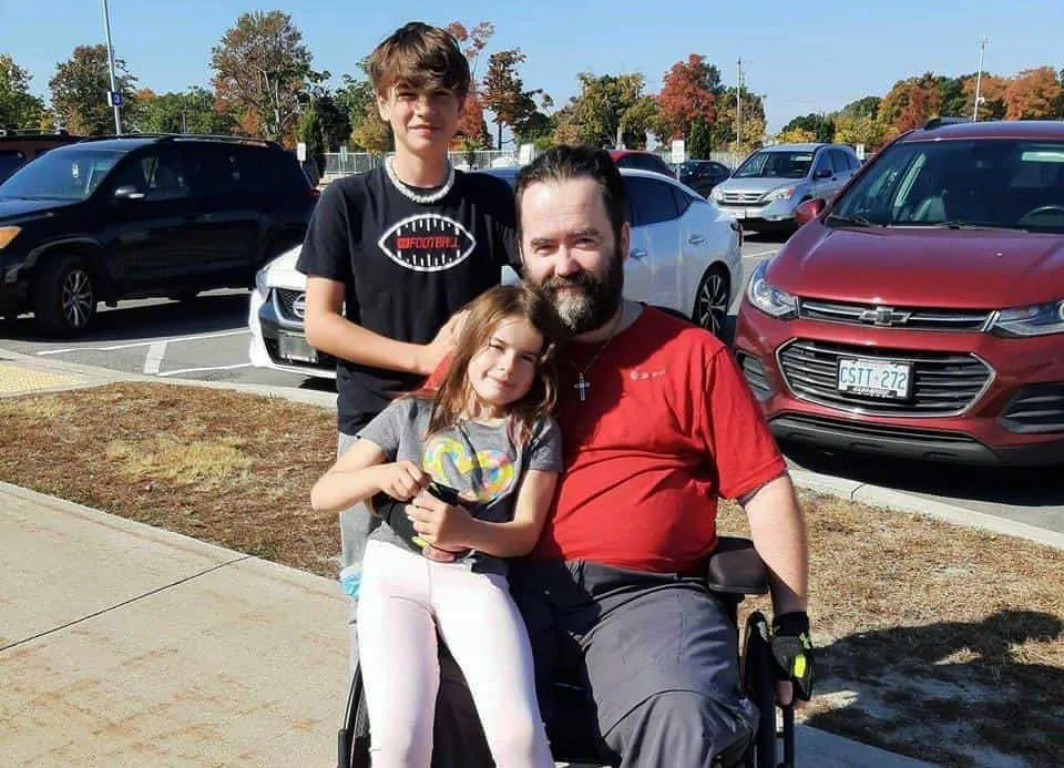 Corey Dunn with his family