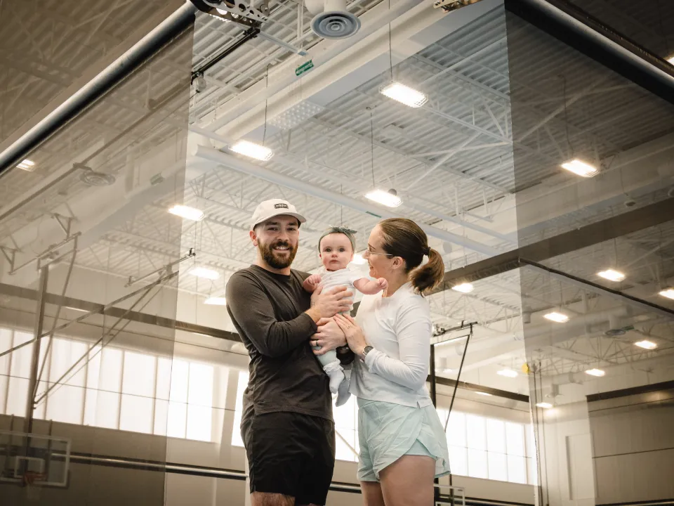 Willem Sagriff with his daughter and wife