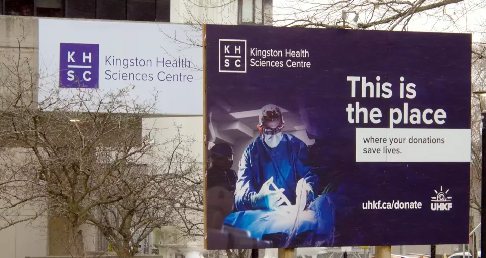 Exterior Signage at Kingston Health Sciences Centre