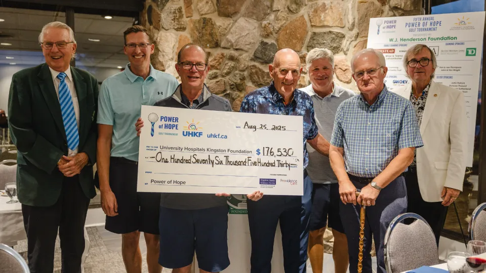 The Power of Hope committee presenting the proceeds of the 2025 tournament.