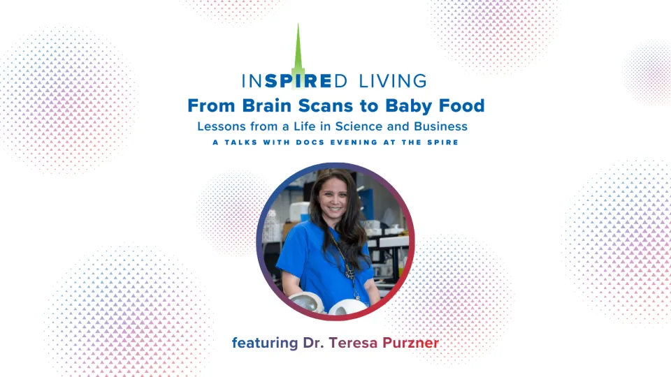 Banner for upcoming Talks with Docs event featuring and image of Dr. Teresa Purnzer.