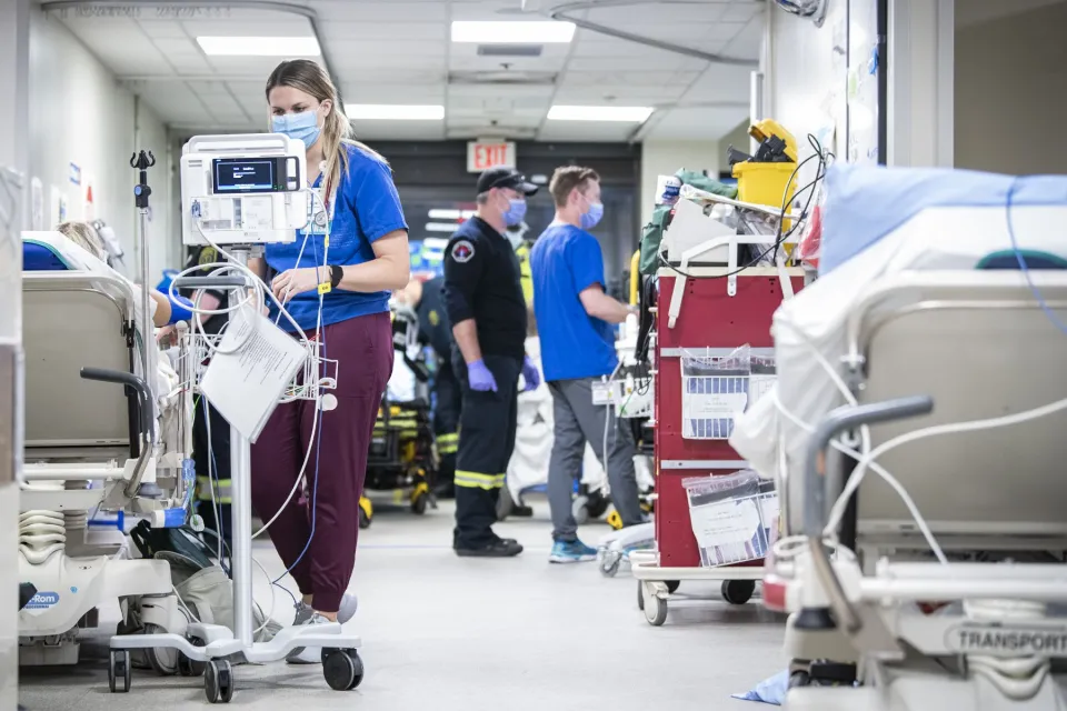 Image of KHSC's Emergency Department with staff working.