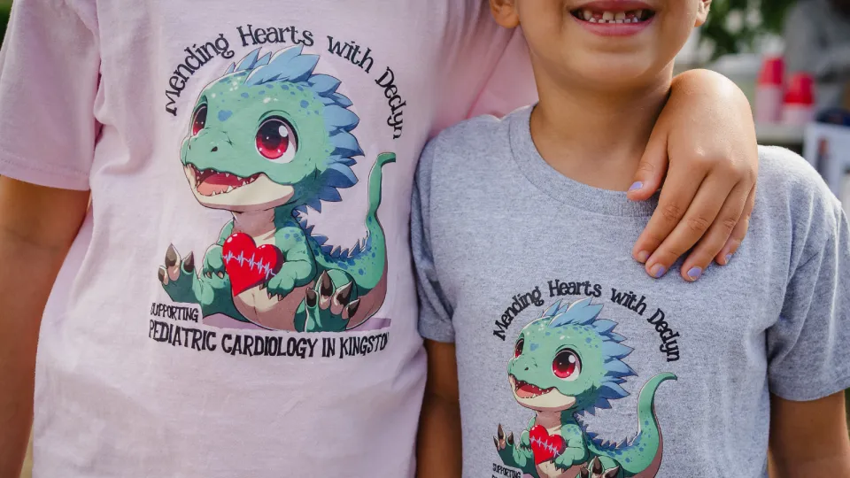 Mending Hearts with Declyn Lemonade Stand shirts.