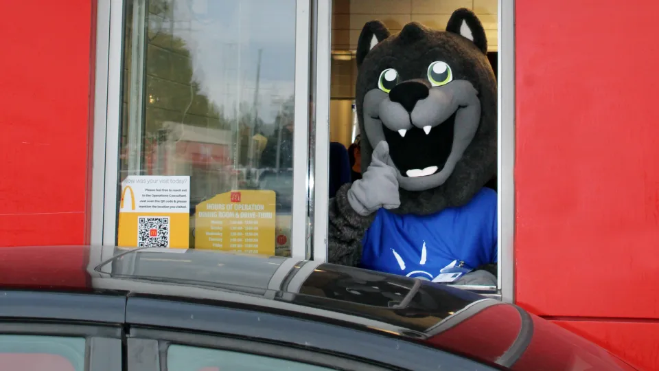 Asher at Drive Thru Window