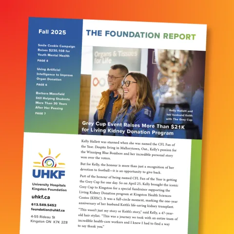 Cover of UHKF's Fall Foundation Report with story teasers.