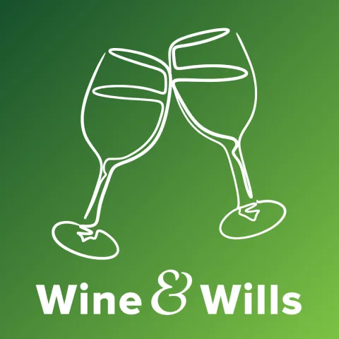 Graphic of drawn wine glasses.