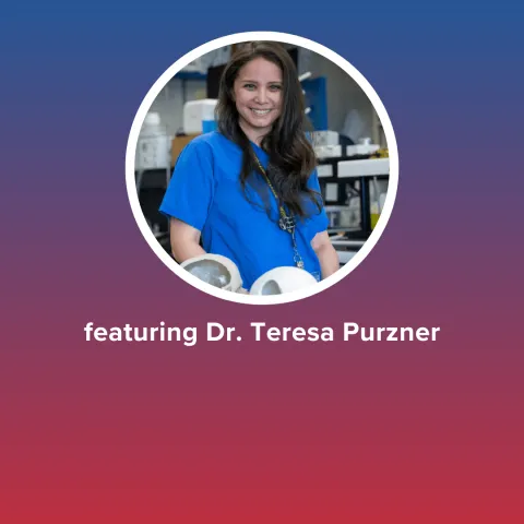 Promotional image of Dr. Teresa Purzner.