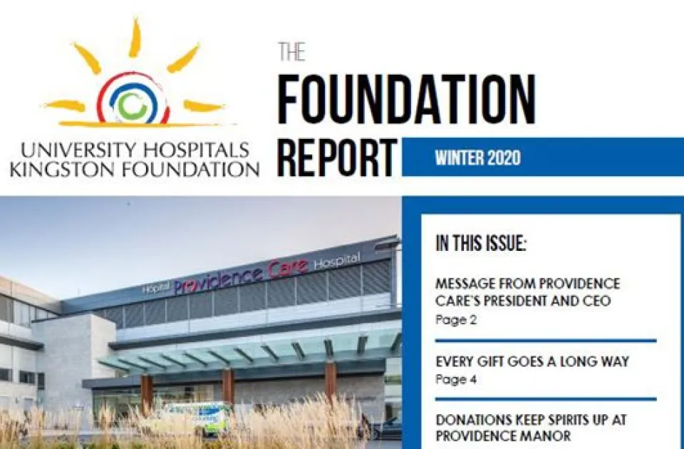 The Winter 2020 Foundation Report Cover