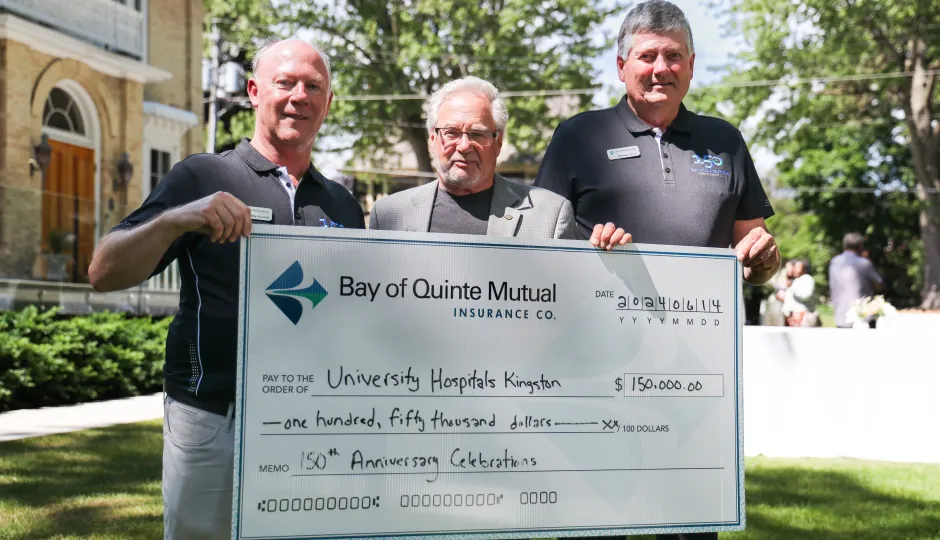 Bay of Quinte Gift Cheque Photo