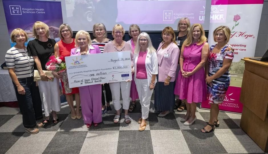 Dr. Doris Jabs with the Rose of Hope Committee