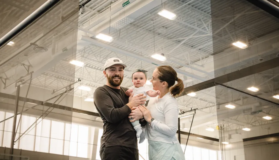 Willem Sagriff with his daughter and wife