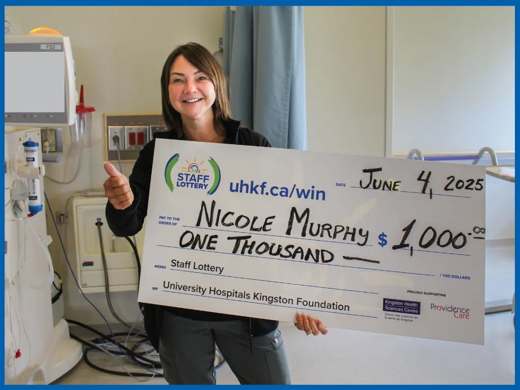  Winner Nicole Murphy Holding Large Cheque