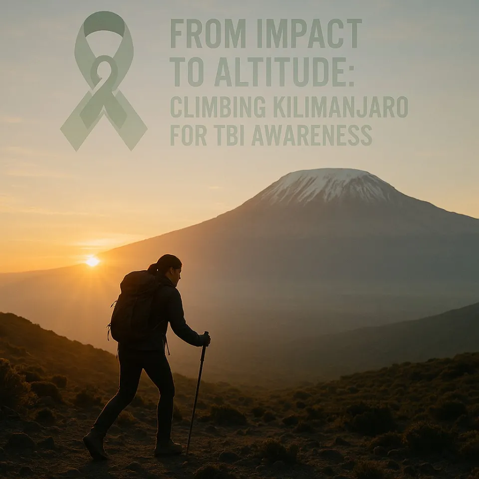 Silhouette of a person climbing a mountain.